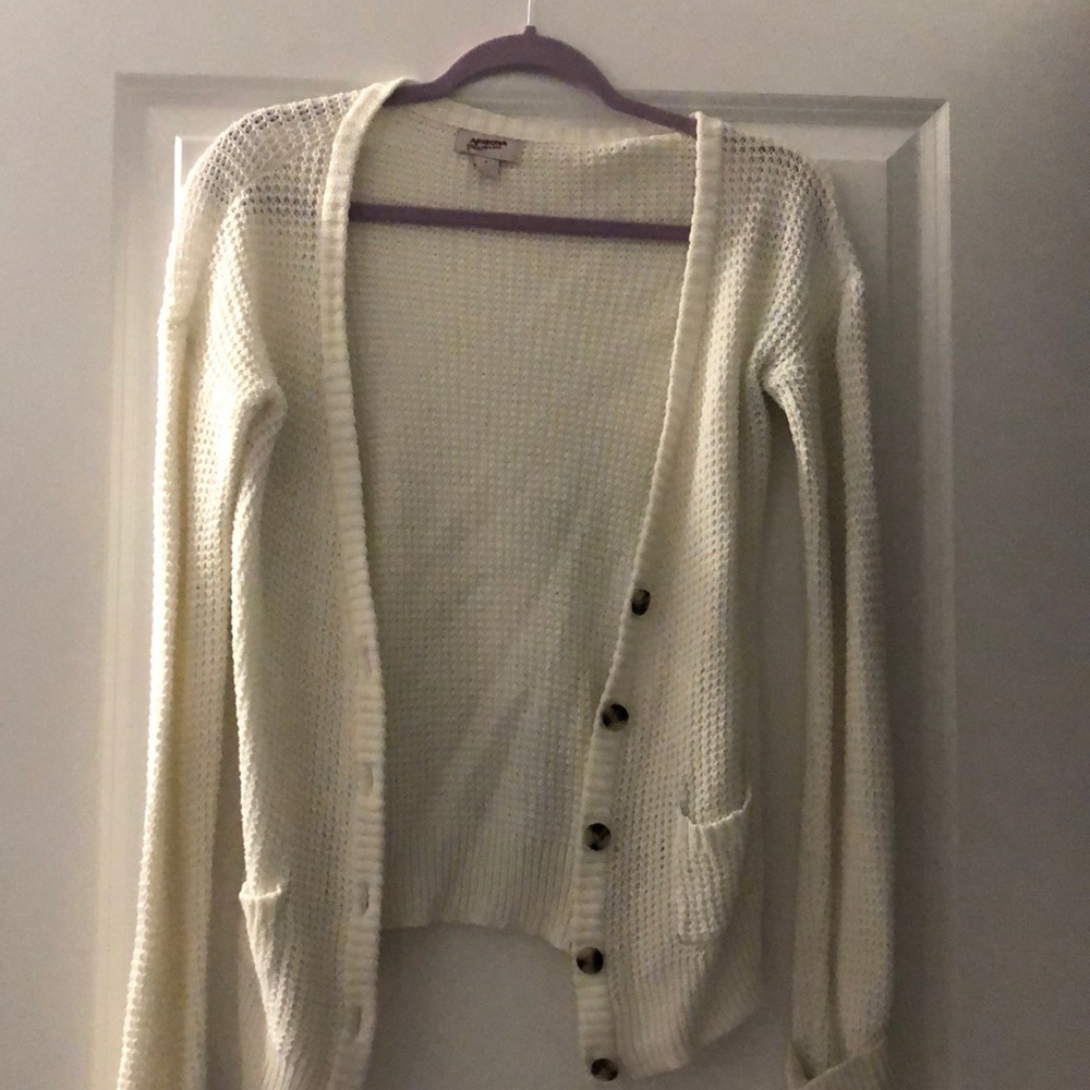 White cardigan